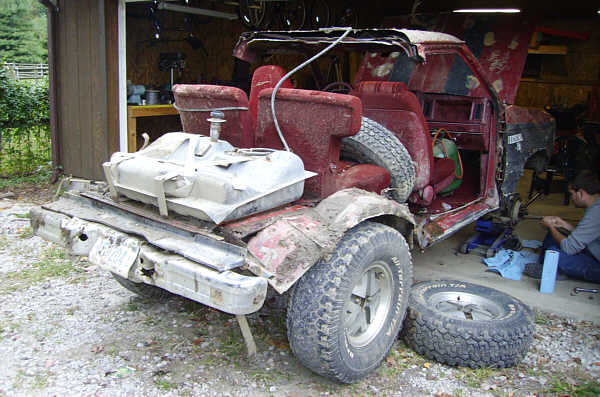 Removing the front drive shafts