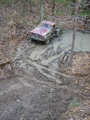 The Bronconator messing around in the mud