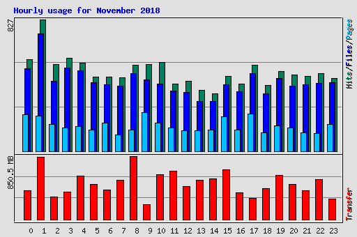 Hourly usage for November 2018