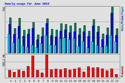 Hourly usage for June 2019