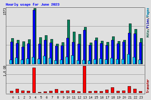 Hourly usage for June 2023