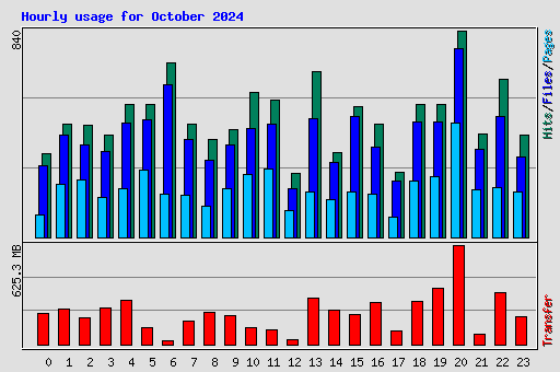 Hourly usage for October 2024