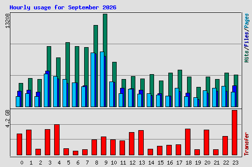 Hourly usage for September 2026